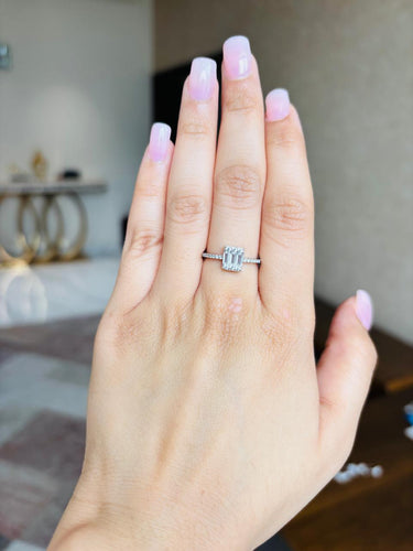 925 Silver Plain Baguette Ring